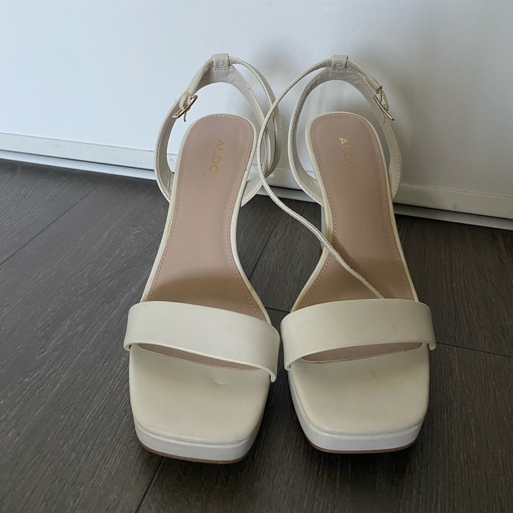 ALDO White Wedge Heels